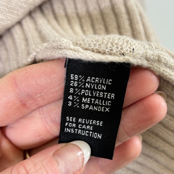 Cream and Black Crew Neck Sweater with Fair Isle Pattern - Picture 4 of 4